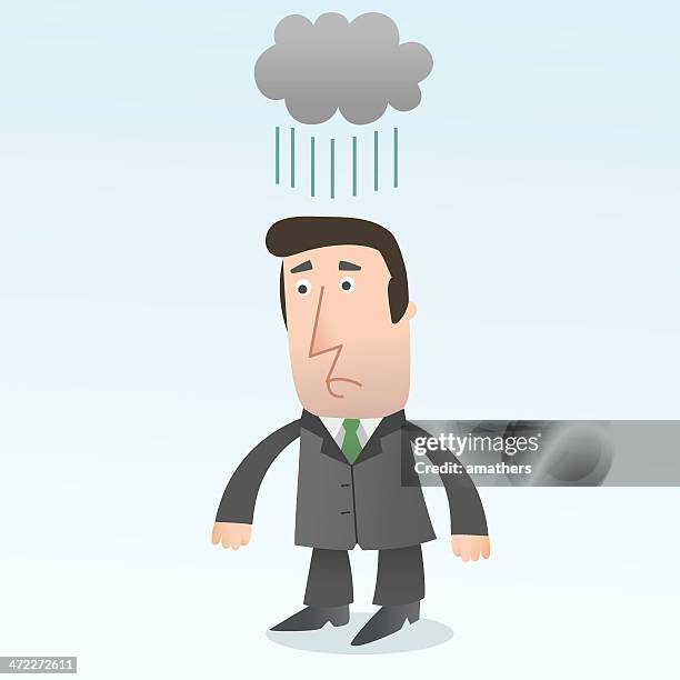 why does it always rain on me? - saturated color stock illustrations