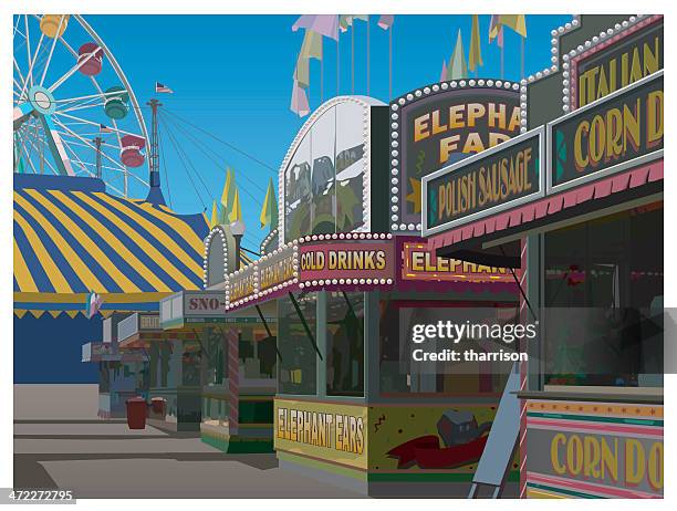 bildbanksillustrationer, clip art samt tecknat material och ikoner med vector carnival - circus tent