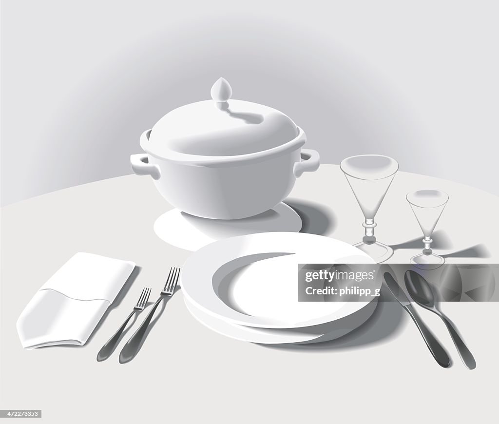 Formal place setting - with soup bowl