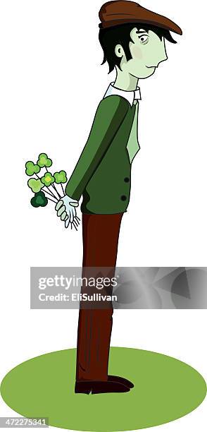 st-patrick lover - celtic music stock illustrations
