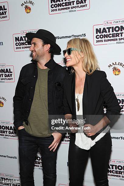 James Shaw and Emily Haines of Metric attend the 2015 Summer Spotlight Concert at Irving Plaza on May 5, 2015 in New York City.