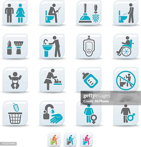 ilustrações, clipart, desenhos animados e ícones de coleção de ícones/simicoso banheiro - bathroom