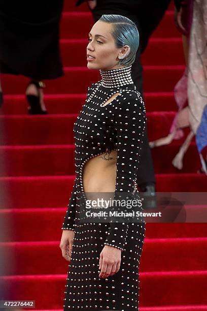 Singer Miley Cyrus attends the "China: Through The Looking Glass" Costume Institute Benefit Gala at Metropolitan Museum of Art on May 4, 2015 in New...