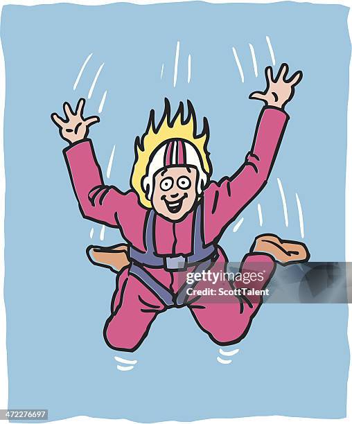 parachute - base jumping stock illustrations