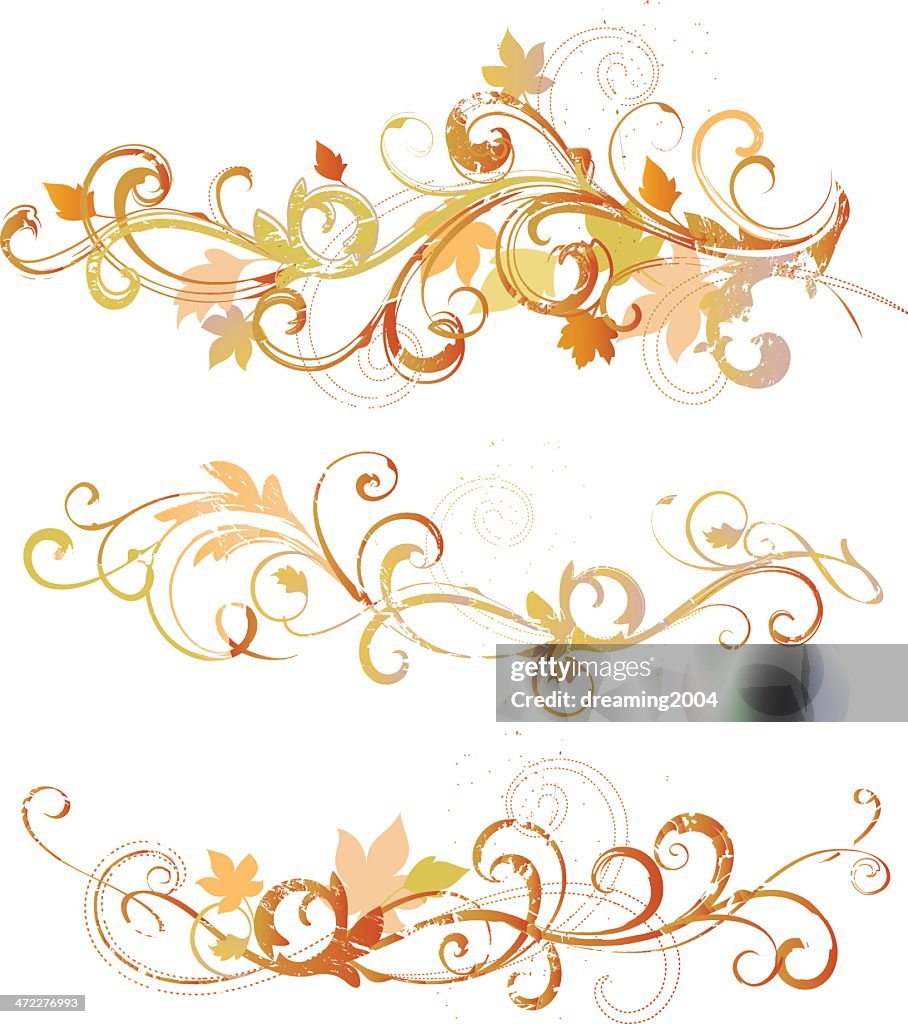 Fall Scroll Pattern Autumn Scroll High-Res Vector Graphic - Getty Images