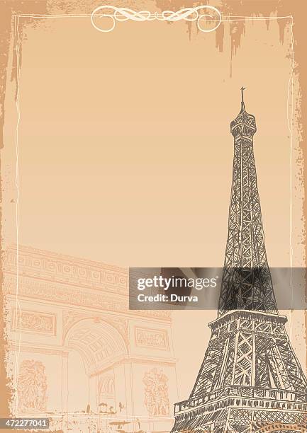 illustrations, cliparts, dessins animés et icônes de france-plan - paris-monuments