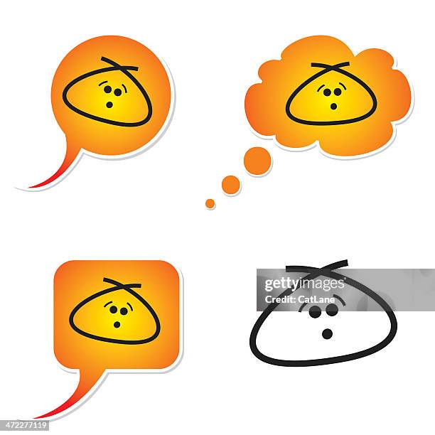 shocked smiley face series - smiley face emoticon stock illustrations