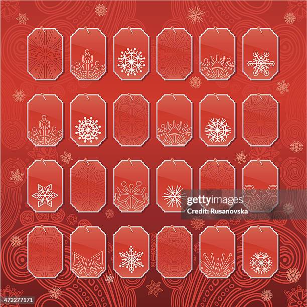 advent calendar (red) - advent calendar stock illustrations