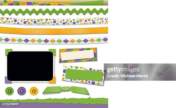 scrapbook design elements - scrapbook stock illustrations