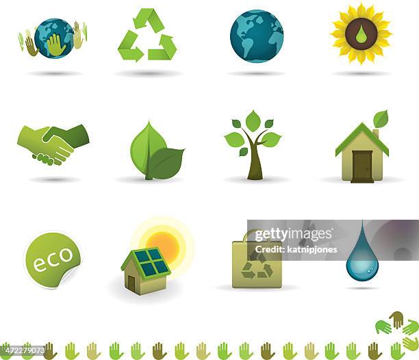 icon set - eco - equal housing symbol stock illustrations