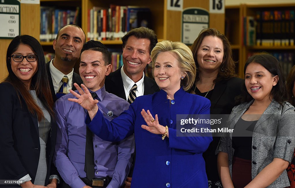 Hillary Clinton Holds Campaign Roundtable In Las Vegas