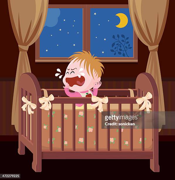 Baby Wakeup And Crying At Midnight High-Res Vector Graphic - Getty Images