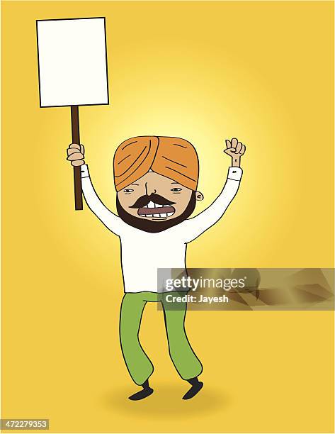 protest - sikh stock illustrations