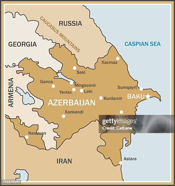 map of azerbaijan - map of armenia stock illustrations