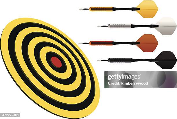 dart-spiel - dart board stock-grafiken, -clipart, -cartoons und -symbole