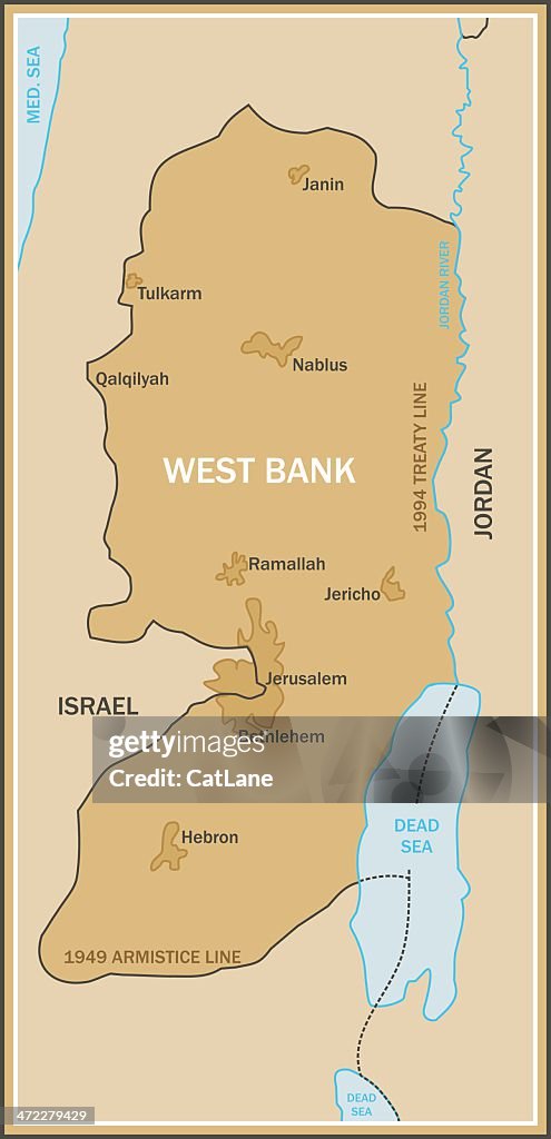 Map of West Bank