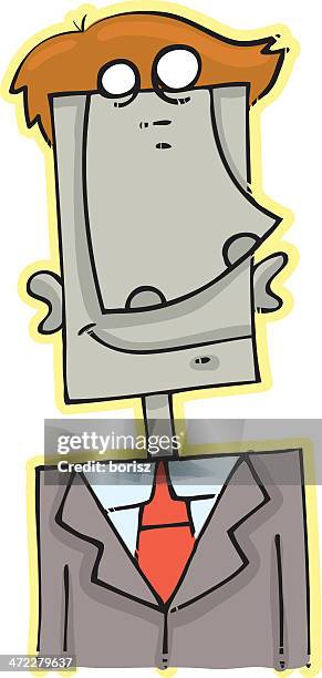 elephant businessman - grey wig stock illustrations