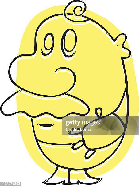 egg man - different body types stock illustrations