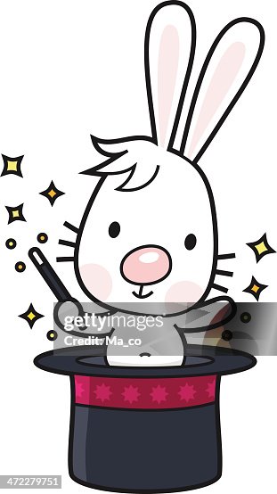 Magic White Rabbit Picture Its Magic White Rabbit Out Of The Cylinder High-Res Vector Graphic ...