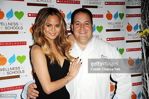 Chrissy Teigen and Josh Capon attend Wellness In The Schools 10th Anniversary Gala at Riverpark on May 5, 2015 in New York City.