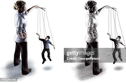Puppet On A String Being Manipulated Puppet On A String Being Manipulated
