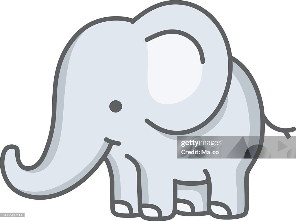 Baby Elephant Cartoon High-Res Vector Graphic - Getty Images