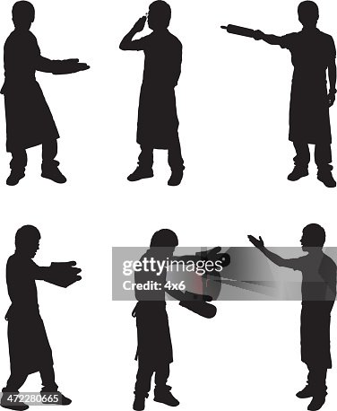Silhouette baker chef Silhouette baker chef
