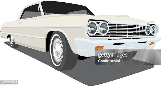 vector 1964 chevrolet impala - 1964 impala stock illustrations