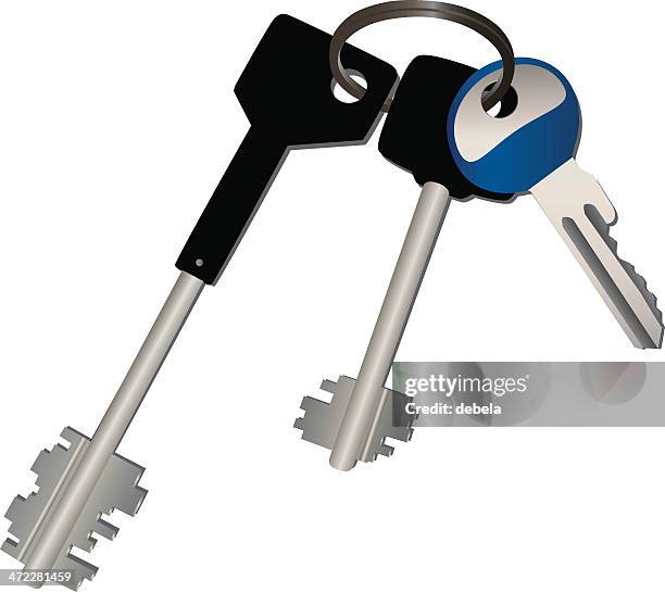 keys - key ring stock illustrations