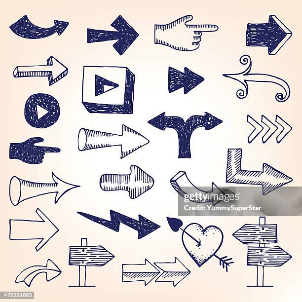 Hand Drawd 687 Hand Drawn Heart Arrow Stock Photos, High-Res Pictures, and Images ...
