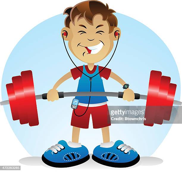 36 Kids Weight Training High Res Illustrations - Getty Images