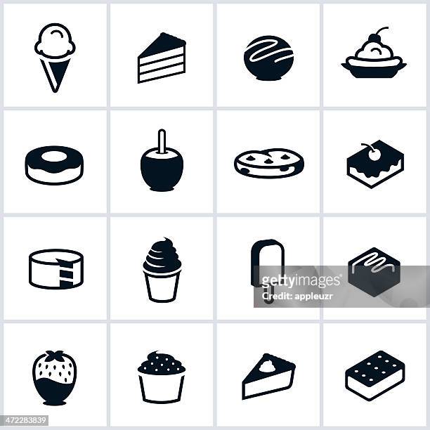 ilustraciones, imágenes clip art, dibujos animados e iconos de stock de iconos de dulces y postres - pastel de queso