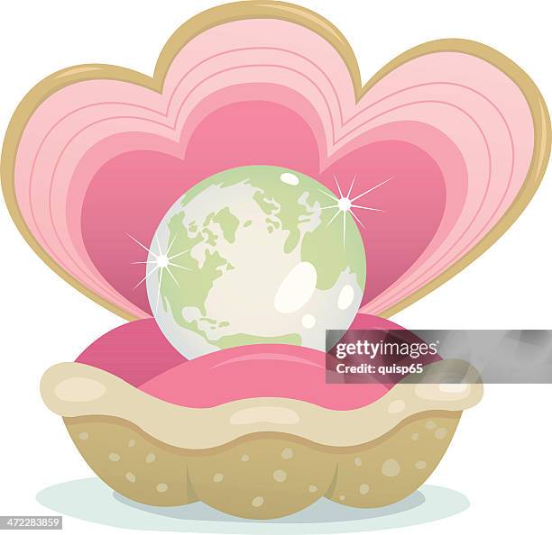 the world is your oyster - oyster pearl stock illustrations
