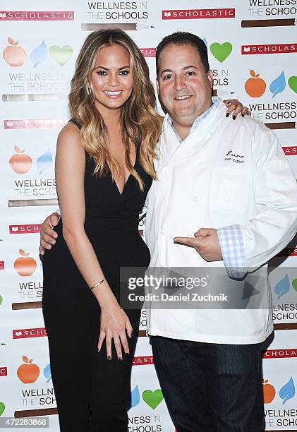 Chrissy Teigen and Josh Capon attend the Wellness In The Schools 10th Anniversary Gala at Riverpark on May 5, 2015 in New York City.