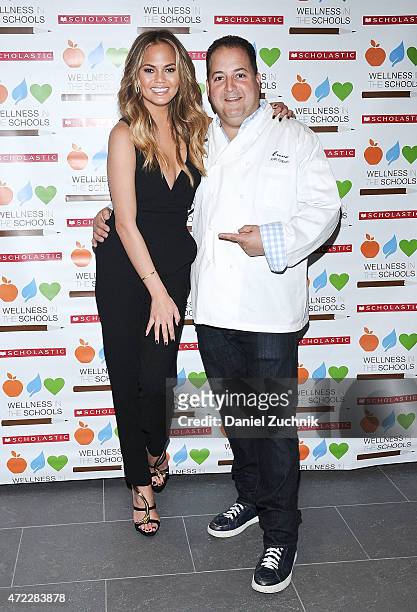 Chrissy Teigen and Josh Capon attend the Wellness In The Schools 10th Anniversary Gala at Riverpark on May 5, 2015 in New York City.