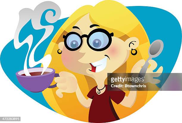 83 Drinking Tea Cartoon High Res Illustrations - Getty Images
