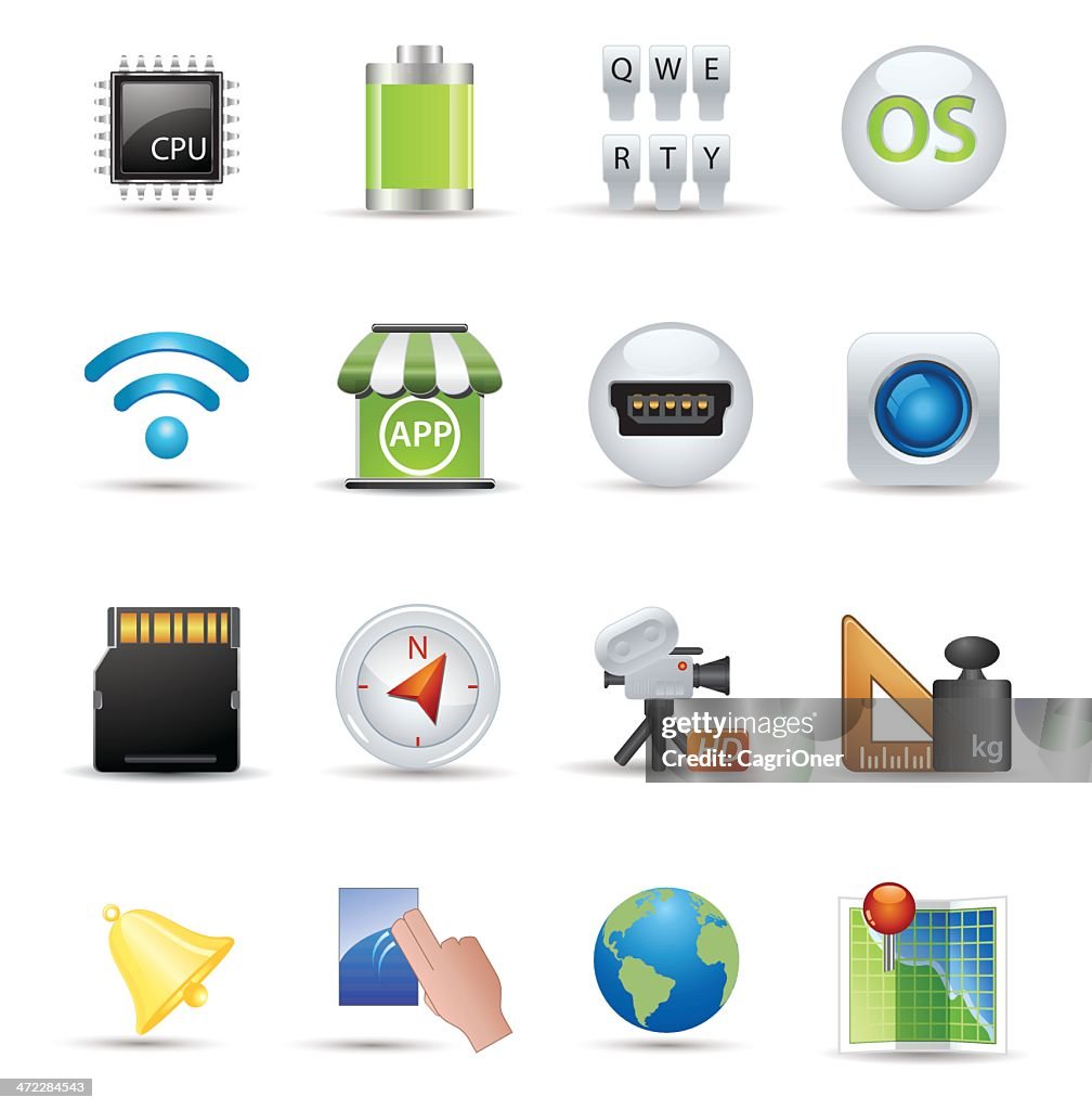 Smooth Silk Icons: Smart Phone Specifications