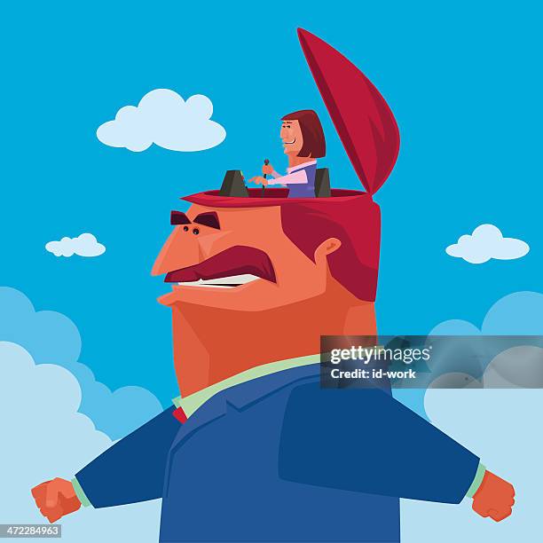 woman controller - controlling husband stock illustrations