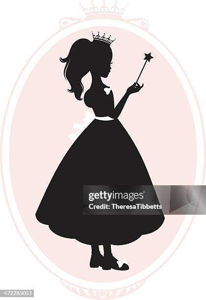 little princess - kid princess stock illustrations