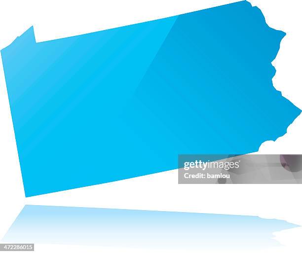 State Pa Pennsylvania State Outline High Res Illustrations - Getty Images