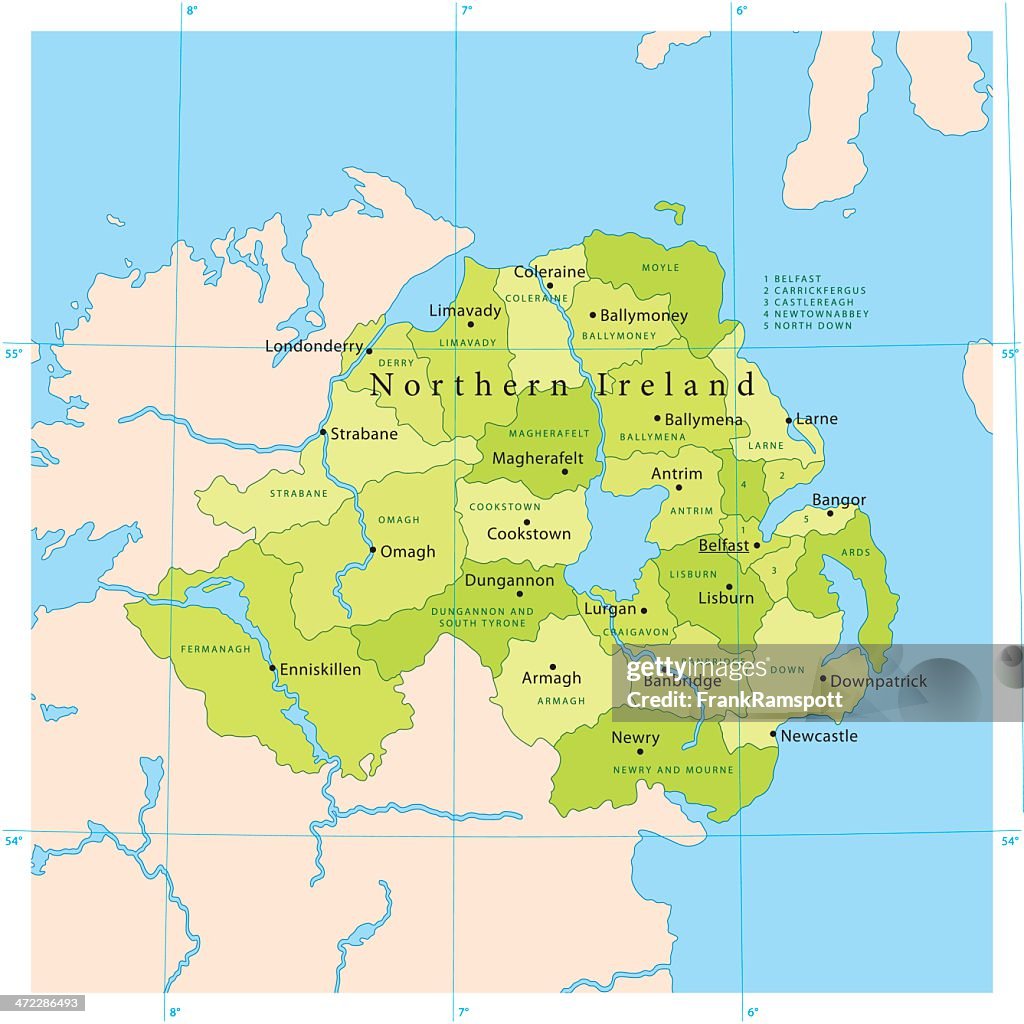 Northern Ireland Vector Map
