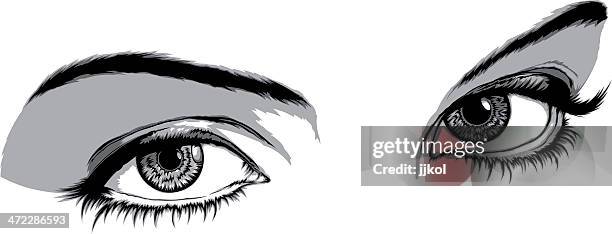 eyes - looking around stock illustrations