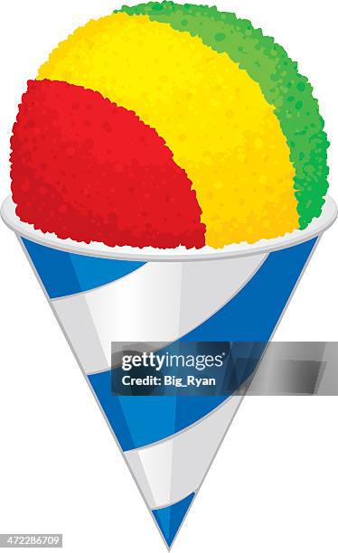 snow cone - snow cones shaved ice stock illustrations