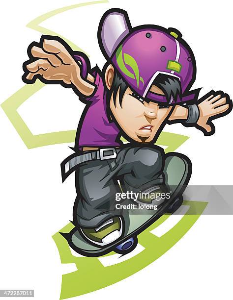 skateboard stunt - fitness bracelet stock illustrations