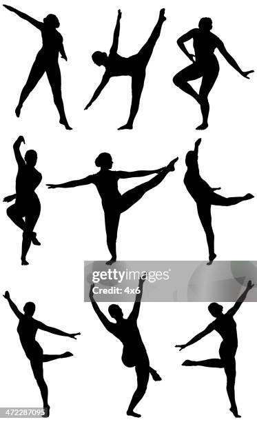 ballet dancer - ballet dancer white background stock illustrations