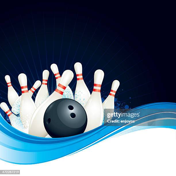 ten pin bowling - bowling alley background stock illustrations