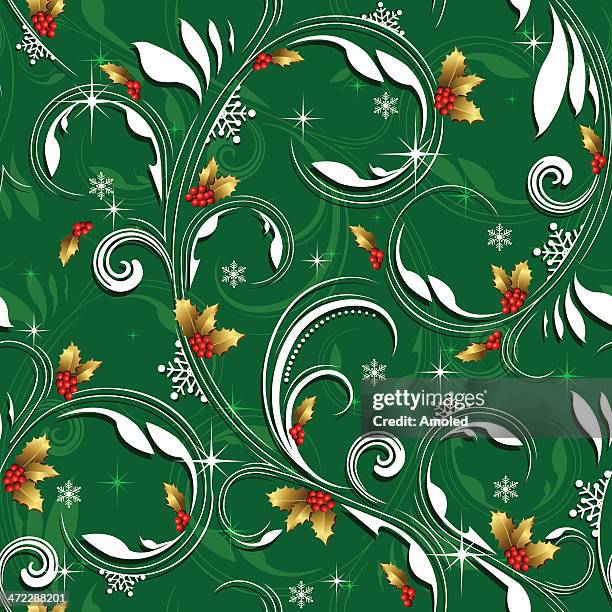 seamless background - christmas scroll stock illustrations