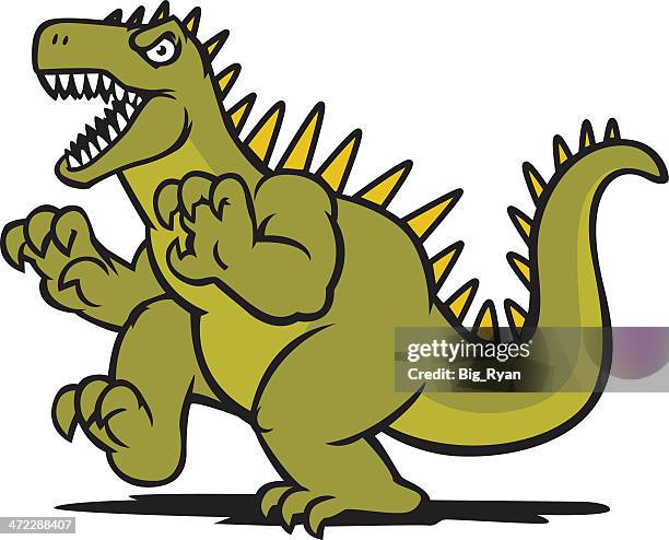 lizard monster - extinction stock illustrations