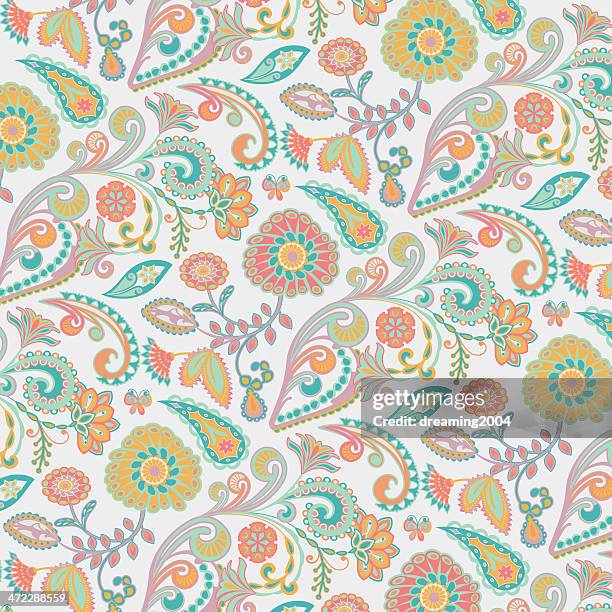 floral pattern design - baroque stock illustrations