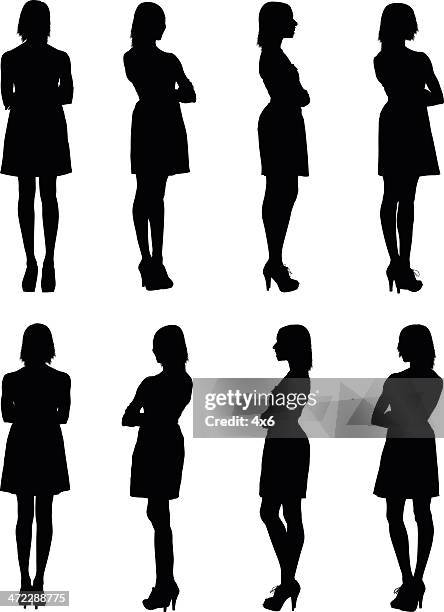 ilustrações de stock, clip art, desenhos animados e ícones de várias imagens de uma mulher - profile woman silhouette